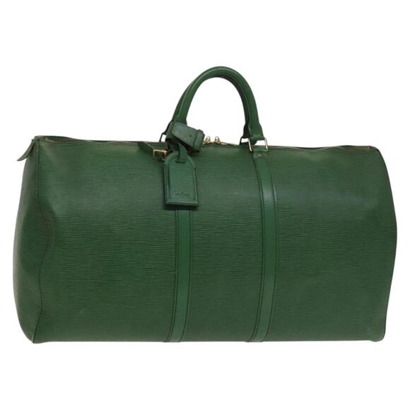 LOUIS VUITTON Epi Keepall 55 Boston Bag Green M42954 - Picture 1 of 16